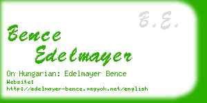 bence edelmayer business card